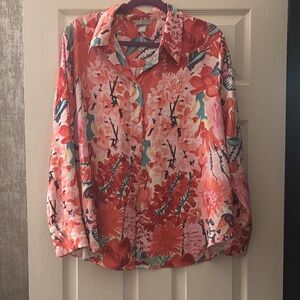 H&M Floral Blouse - Red and Pink